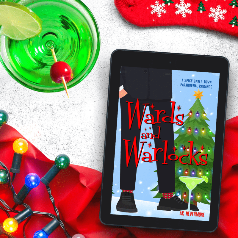 laying ebook teaser for Wards and Warlocks by AK Nevermore