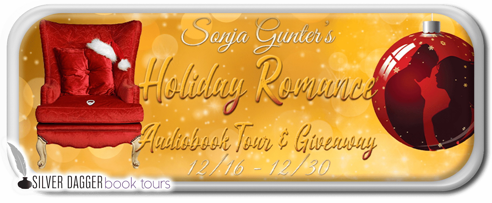event banner - Sonja Gunter's Holiday Romance Audiobook tour and giveaway