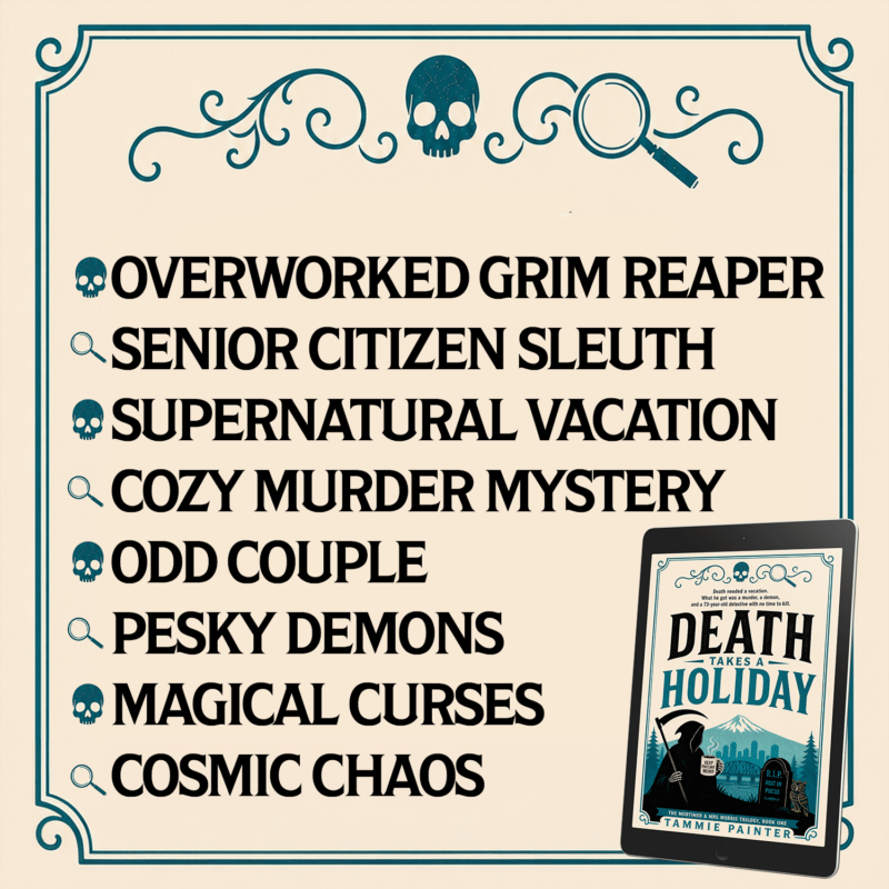 death takes a holiday - tammie painter - mortimer and mrs morris - teaser 2